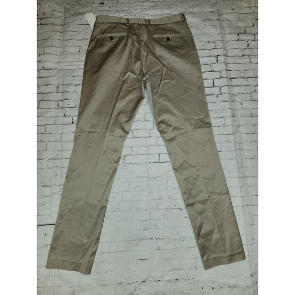 Nordstrom Mens Shop Dress Pants 38x32 Athletic Fit Non-Iron Chino Khaki NWOT - Picture 12 of 12